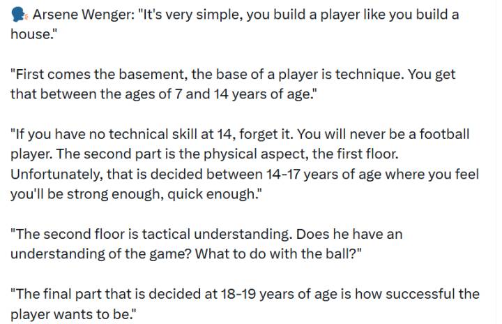  温格：培养球员就像盖房子，地基是技术&第一层是身体素质 新闻 温格：培养球员就像盖房子，地基是技术&第一层是身体素质 新闻