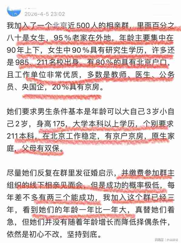  算法失灵：北京高端相亲群的匹配悖论与结构性困局 情感心理