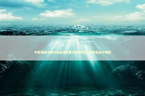 中东地缘冲突扰动全球化肥与粮食供给-粮食安全抒情型 新闻