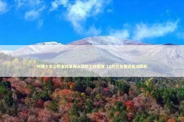 时隔十年公积金改革再入政府工作报告 10万亿存量迎盘活契机 新闻