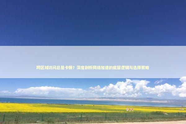 跨区域访问总是卡顿？深度剖析网络加速的底层逻辑与选择策略